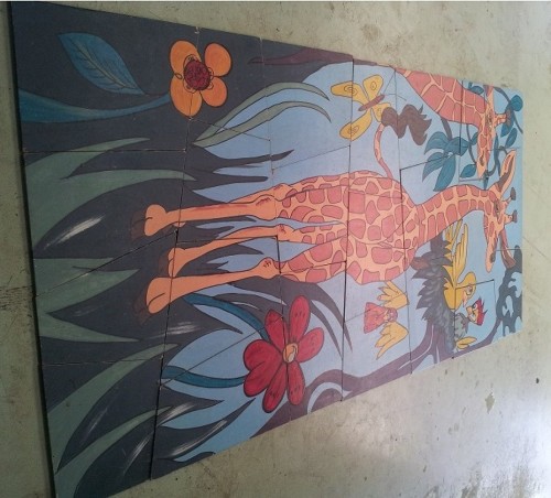 Megapuzzel Giraf 2x1m 